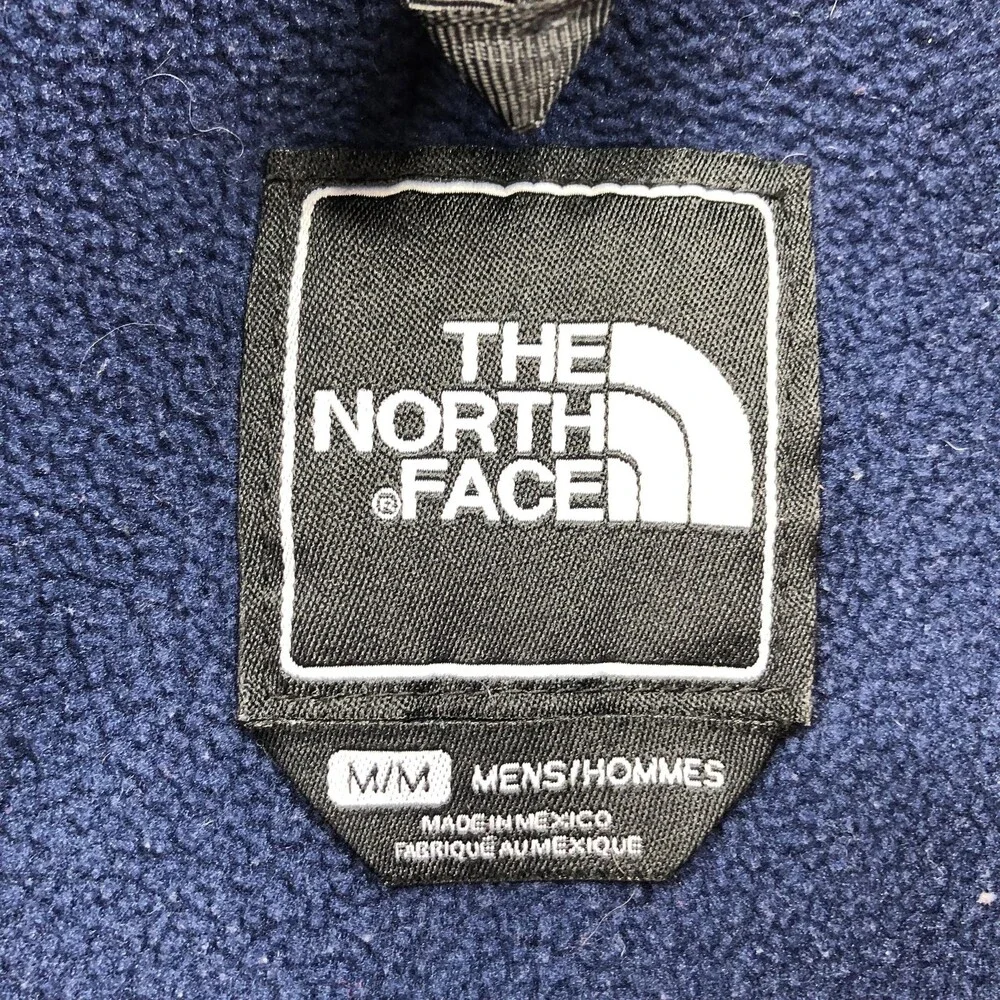 The North Face Jacket Mens Medium Blue Black Fleece Full Zip Denali Outdoor